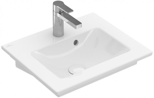 Villeroy &amp; Boch VENTICELLO Handwaschbecken 50 x 42 cm, mit Überlauf, CeramicPlus, Weiß
