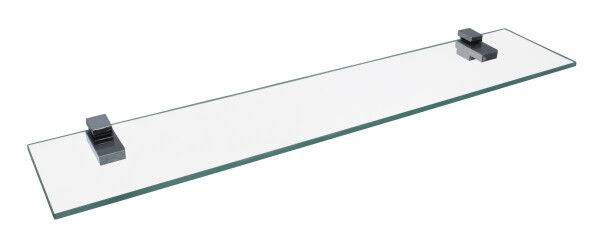 Fackelmann Glasablage 60 cm, 2 Halter für Wandmontage