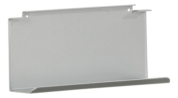 Fackelmann Ablage für Glasböden 5 - 6 mm, 20 cm breit, Aluminium