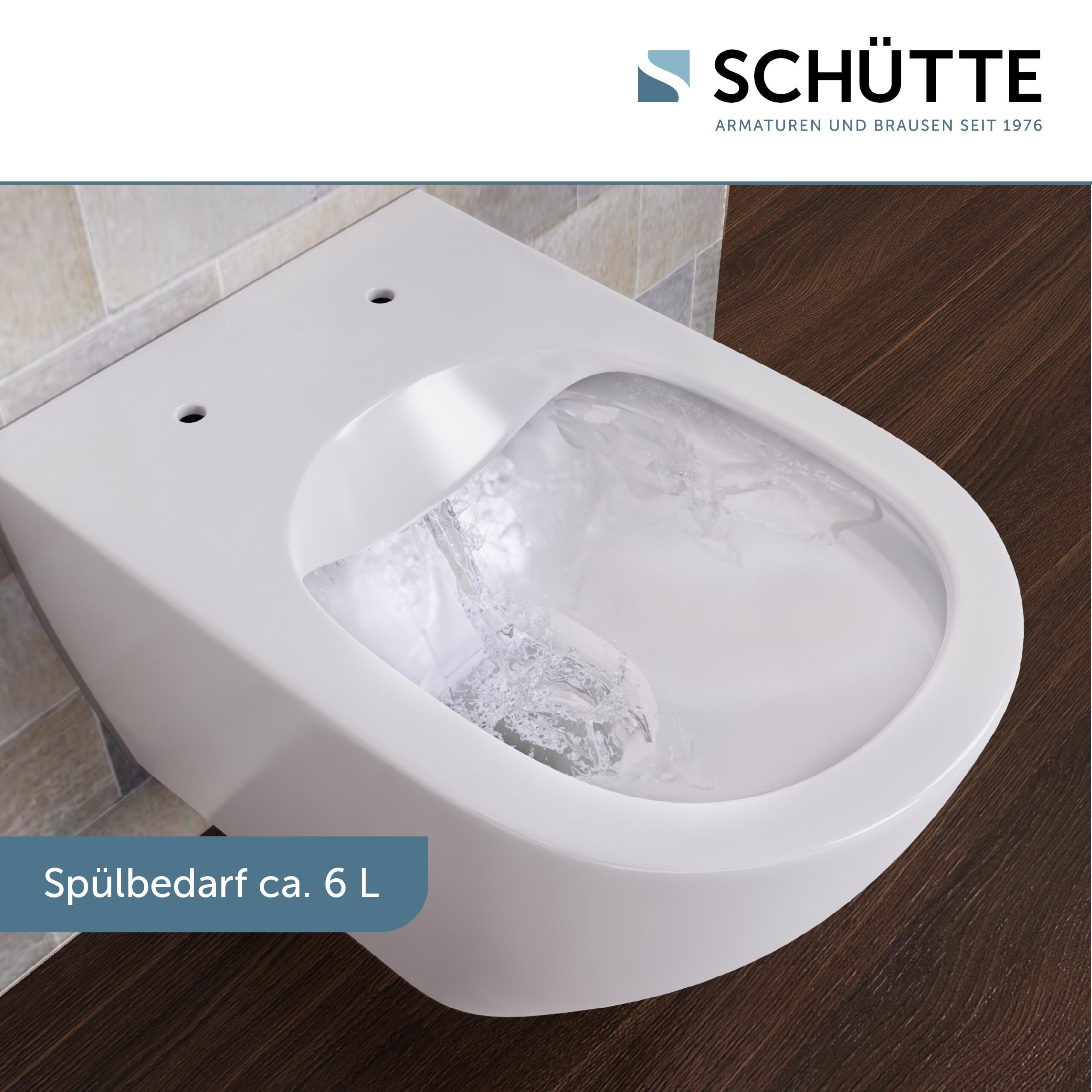 Schütte TASSONI BOWL Wand-WC, Weiß, spülrandlos | BadeDu | WCs & Toiletten