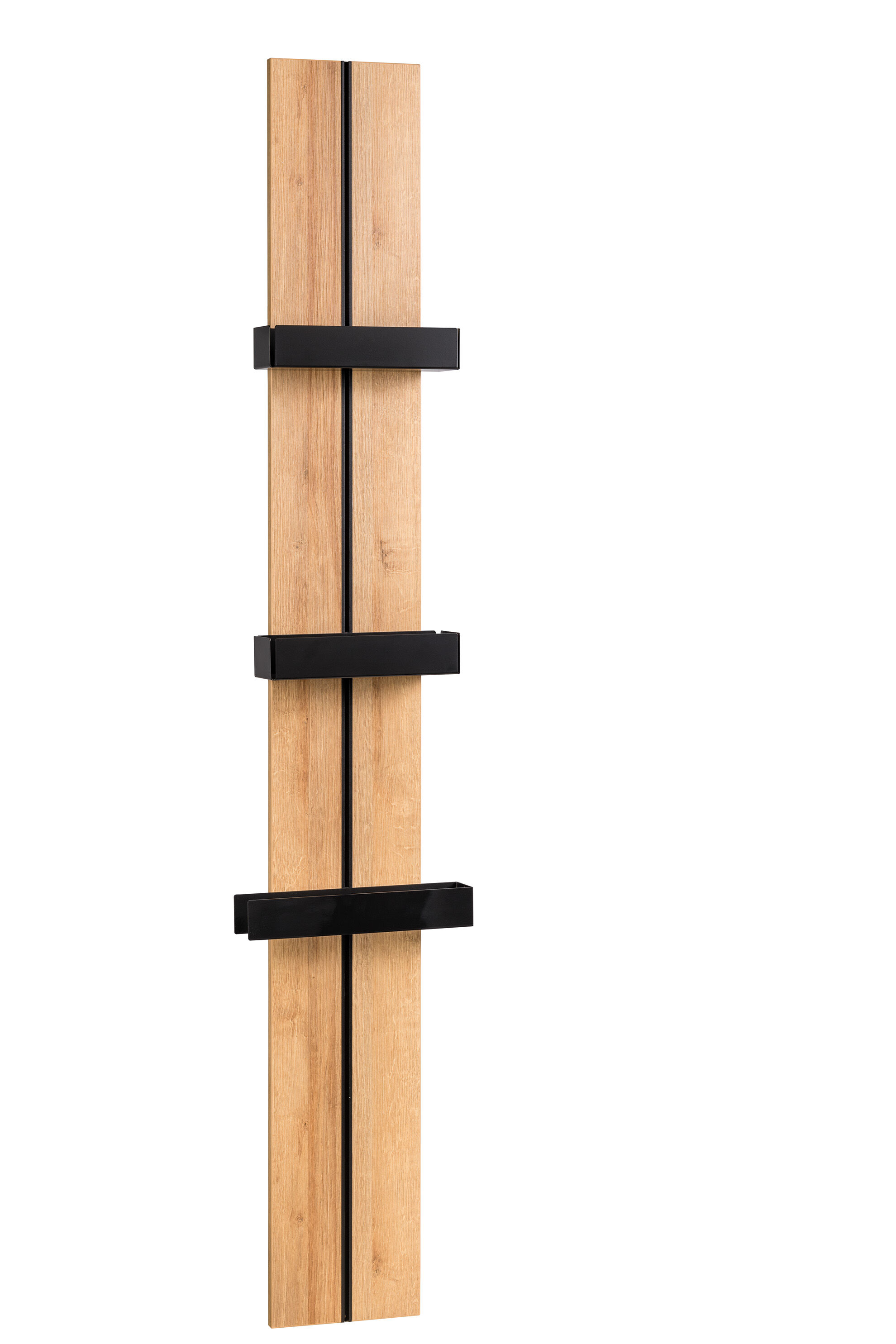 BadeDu | 20x160 cm Lanzet Hellbraun Woodblock Wandpaneele
