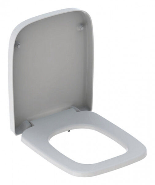 Geberit RENOVA PLAN WC-Sitz überlappend, eckiges Design, Befestigung von oben, Weiß
