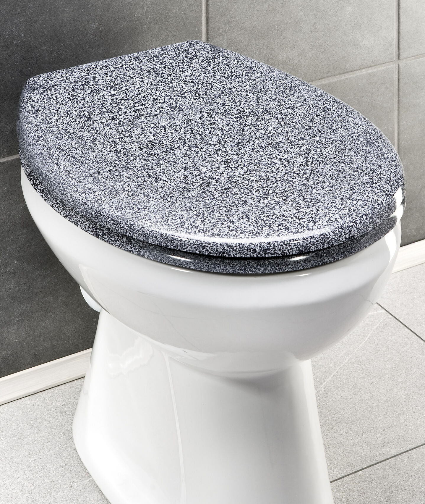 BadeDu | Premium WENKO WC-Sitz Absenkautomatik Granit,