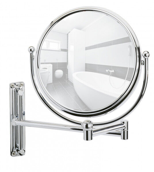 WENKO Kosmetikspiegel Deluxe Groß, Wandspiegel, 5-fach Vergrößerung