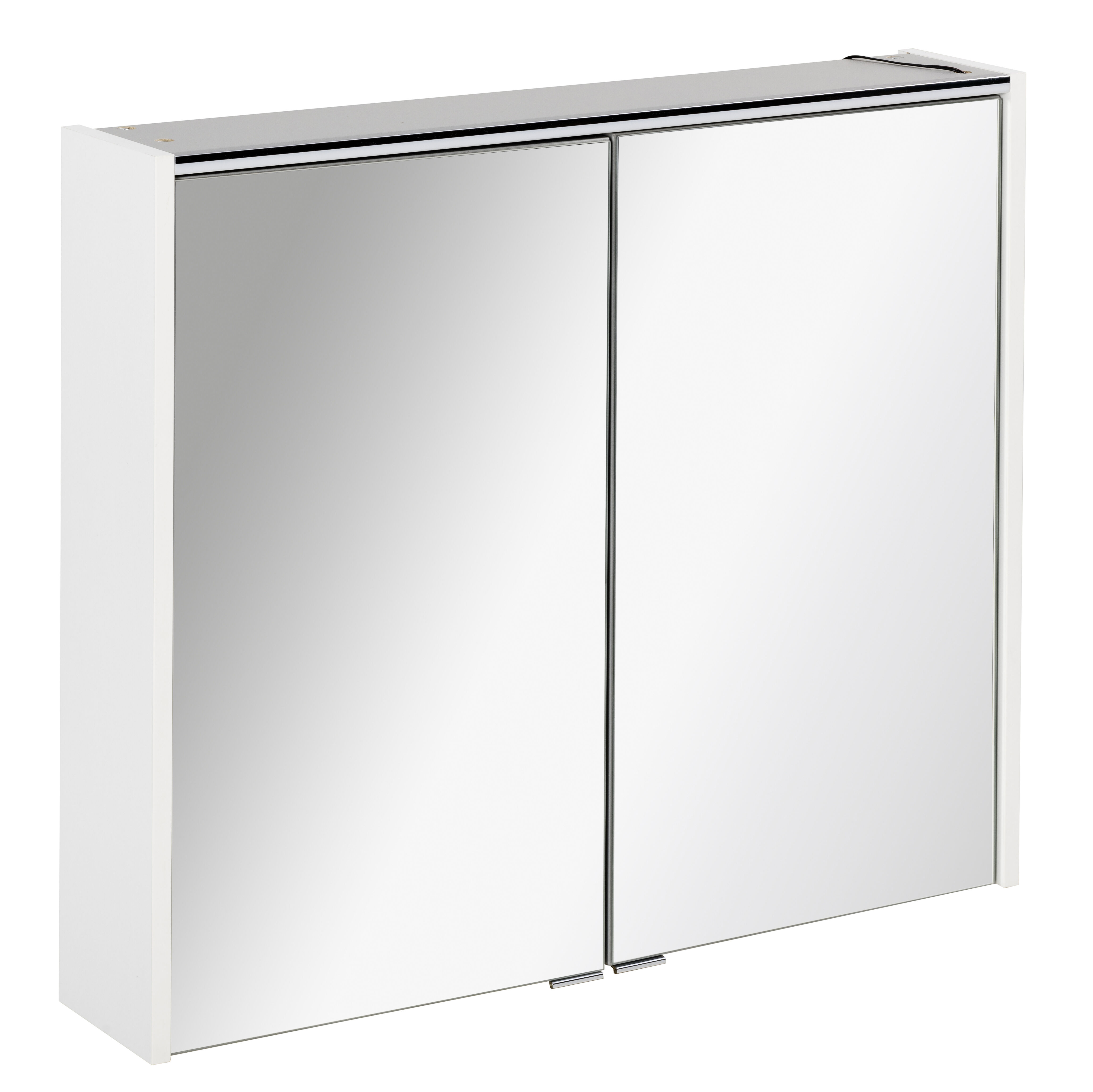 Fackelmann Denver LED Spiegelschrank 80cm, Weiß | BadeDu | Spiegelschränke