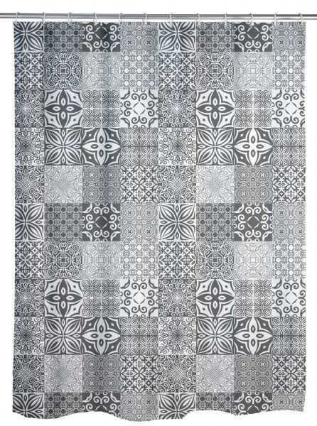 WENKO Duschvorhang Portugal, Polyester, 180 x 200 cm, waschbar