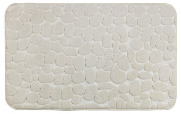 WENKO Badteppich Memory Foam Pebbles Beige, 50 x 80 cm