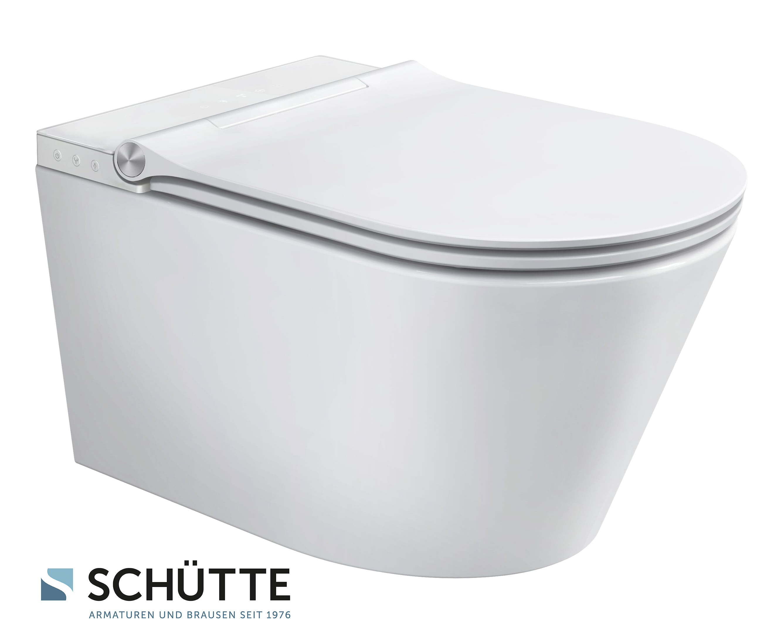 Schütte WC, | Slim spülrandlos, Dusch BadeDu mit CESARI WC-Sitz