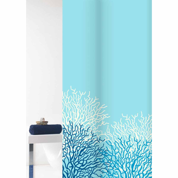 GRUND REEF Duschvorhang 180 x 200 cm Weiß/Blau