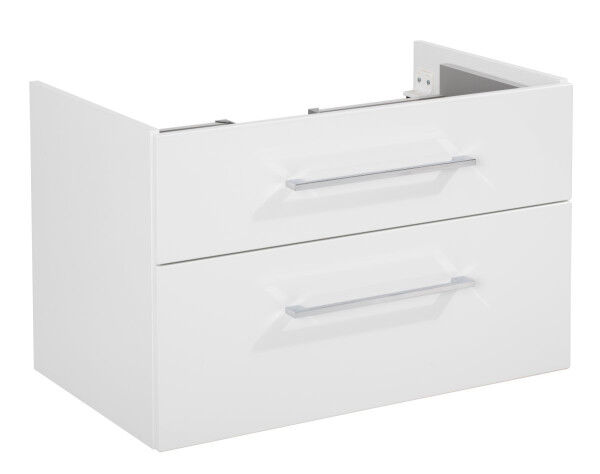 Fackelmann HYPE 3.0 Waschtischunterschrank 80 cm, Weiß, 2 Schubladen