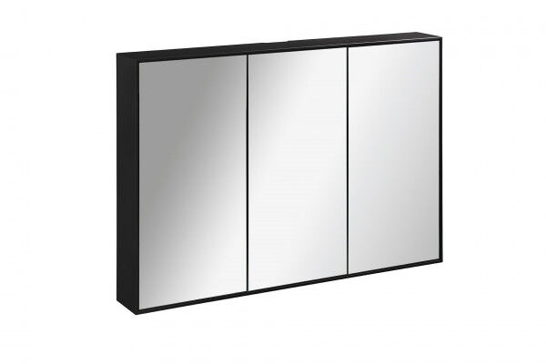 Lanzet Woodblock Spiegelschrank-Einbau W1 101cm schwarz