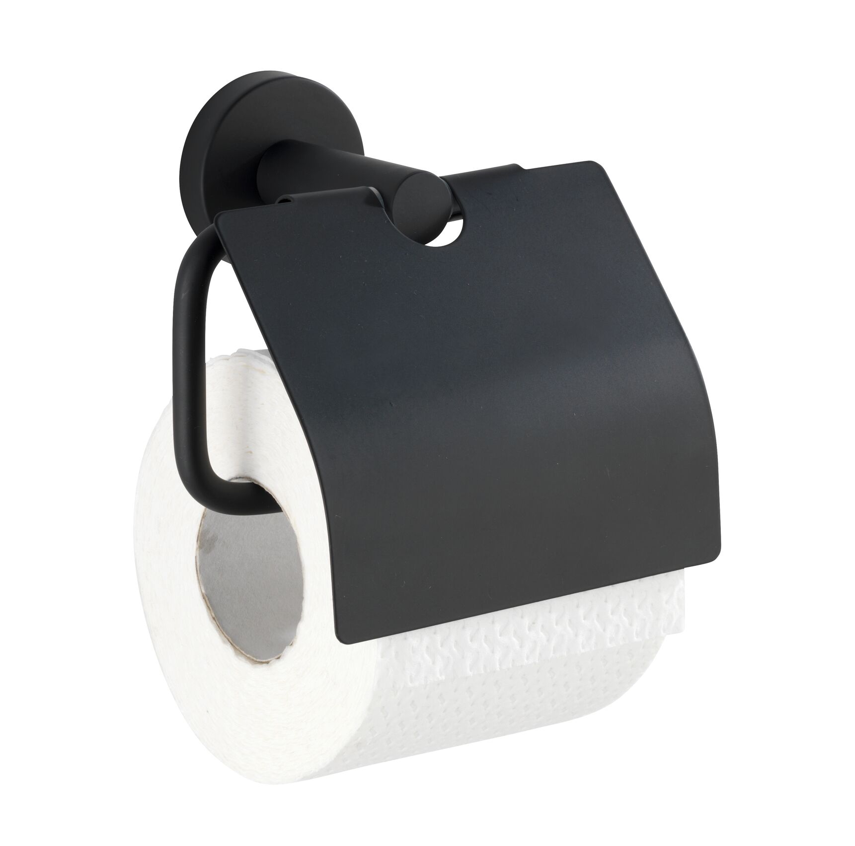 WENKO | Black matt Toilettenpapierhalter 24241100, BadeDu